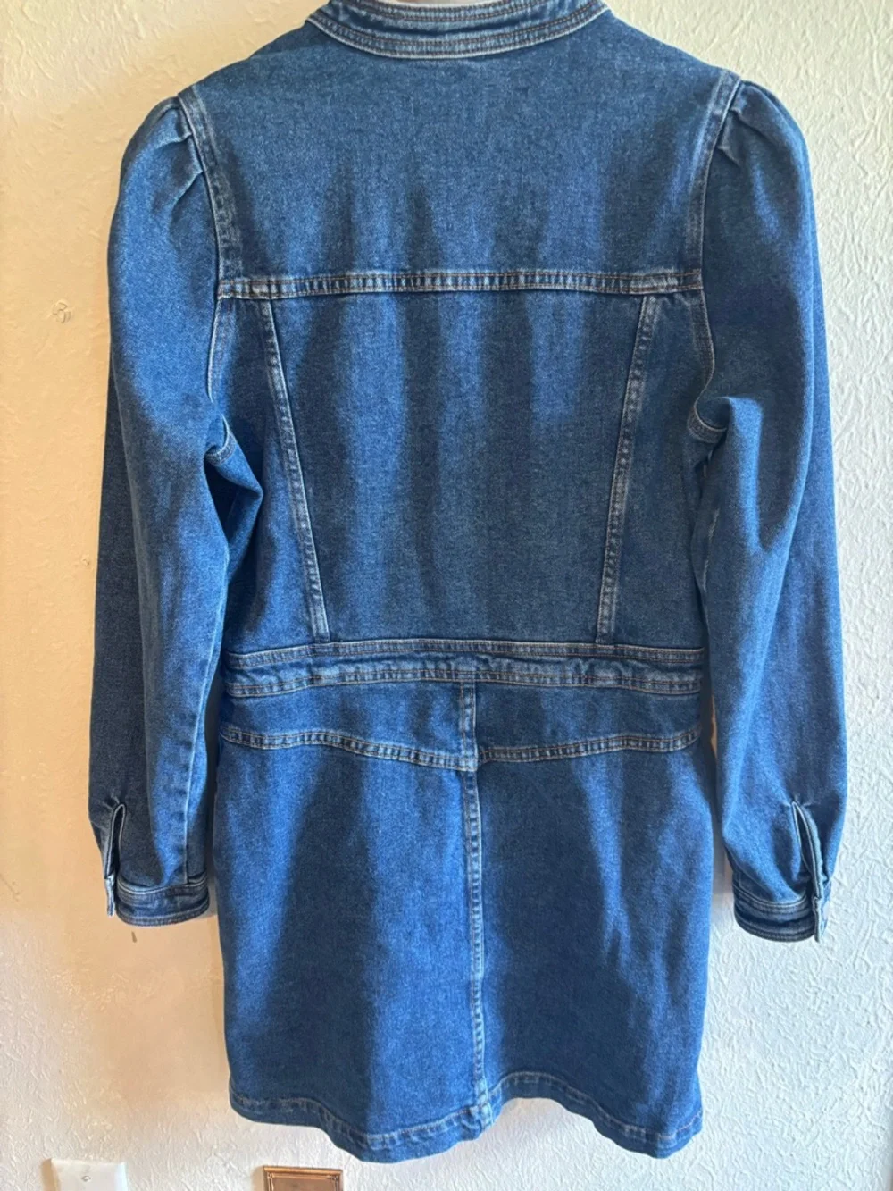 Sézane Blue Denim Shirt Dress NWT size 40 - Picture 4 of 7